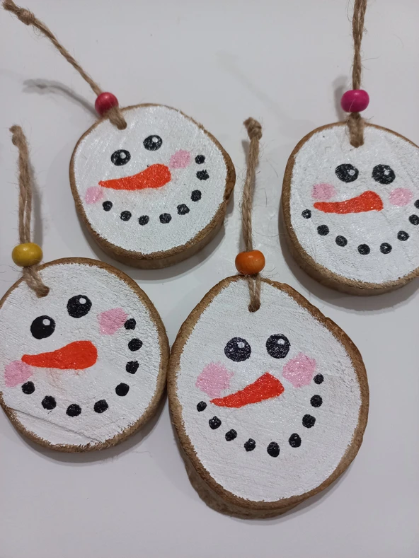 Kardanadam Figürlü Ahşap Yılbaşı Süsü - Resim 2