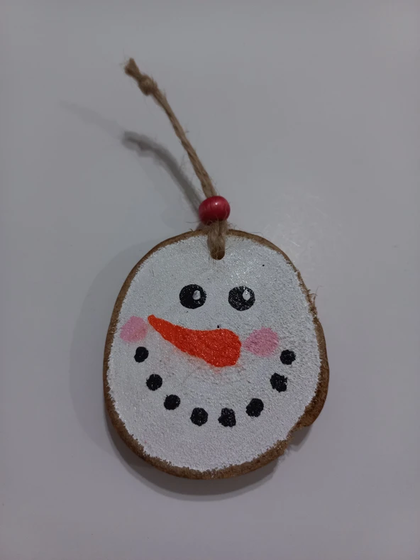 Kardanadam Figürlü Ahşap Yılbaşı Süsü - Resim 4