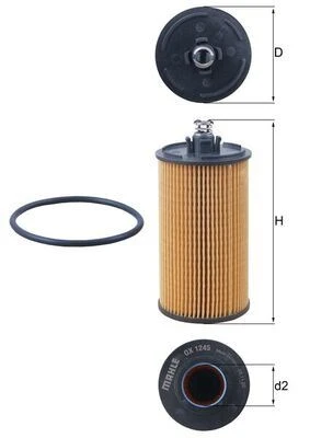 MAHLE OX1245D YAĞ FİLTRESİ MOKKA-ZAFIRA-CRUZE 1.4 NET-1.6 XER 25195785-25195775 ürün görseli 1