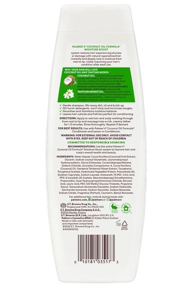 Palmer’s Hindistan Cevizi Yağlı Nemlendirici Şampuan 400ML - 2