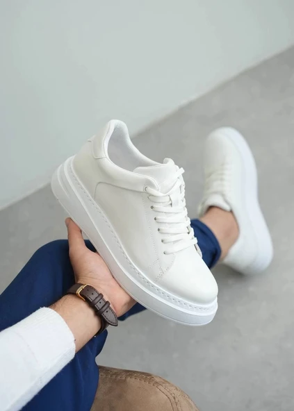 KB-B2 Kuback Beyaz Cilt Günlük Erkek Ayakkabı - Resim 2