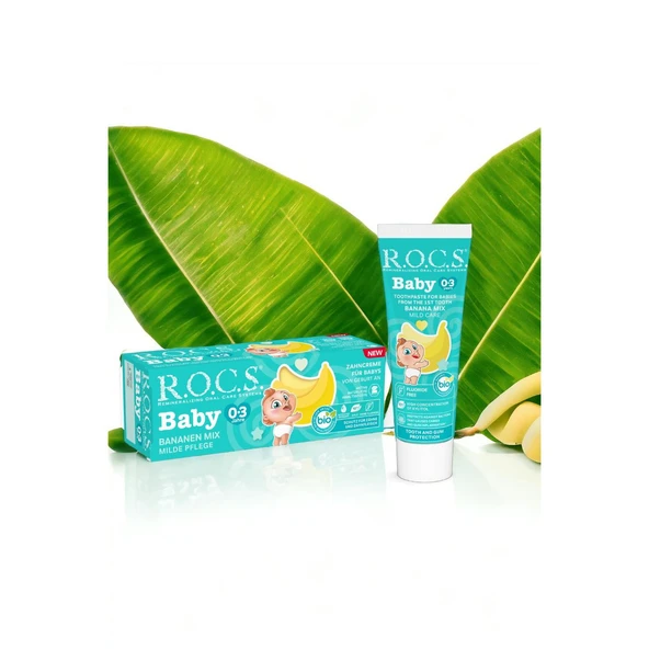 R.o.c.s Baby 0-3 Yaş Muz Püresi Florürsüz Diş Macunu 45gr - 5