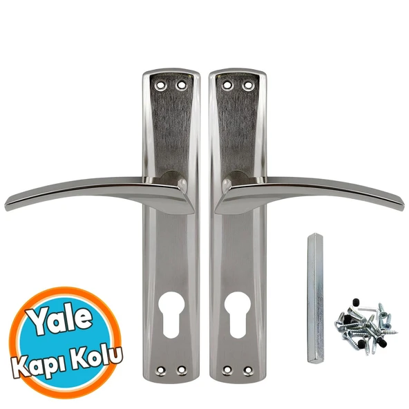 Kapı Kolu Nikel İnox Dış Kapı Kolu Yale Aynalı Sağa Sola Uygun Ön Arka Dış Kapısı 1 Takım ürün görseli