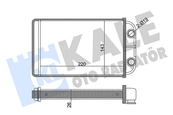 KALE 358575 KALORİFER RADYATÖRÜ TOYOTA HILUX 2.4L 2L-T LN145 4x2 97-04 - ALEMİNYUM 8710735070 ürün görseli 1
