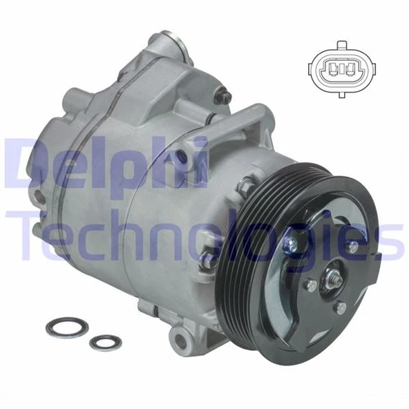 DELPHI TSP0155967 KLİMA KOMPRESÖRÜ OPEL ASTRA J 09>15 MERIVA B 10>15 1.3 CDTI 1.7 CDTI 13395693-13271266-1618047-13250606 ürün görseli 1