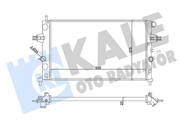 KALE 356965 SU RADYATÖRÜ OPEL ASTRA G-ZAFIRA A 1.4 1.6 1.8 2.2 16V 1.6 99 > MT MEKANİK 600x378x23 1300214-90570728-93277988-9119486-93177121-90570730-1300189-93277996-9202505-9202506-13150403 93177121 ürün görseli 1