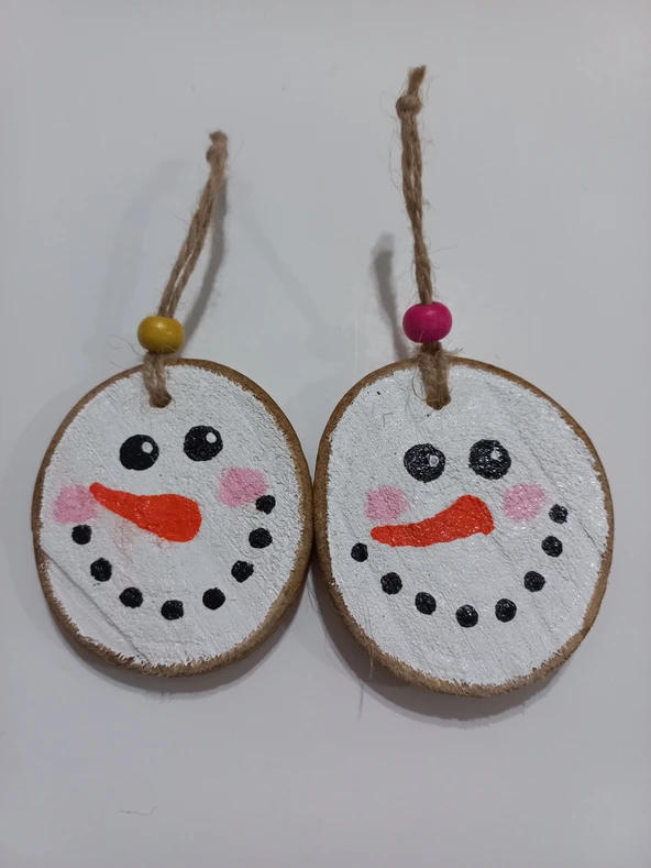 Kardanadam Figürlü Ahşap Yılbaşı Süsü - Resim 3