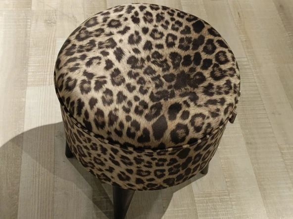 MERCAN MOBİLYA LEOPAR DESENLİ PUF BENCH