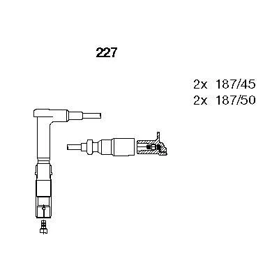 BREMI 227 ATESLEME KABLOSU SETI MERCEDES M111 W202 W124 S124 C124 A1111500615 ürün görseli 1