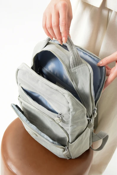 Bolsas Kadın Okul Sırt Çanta Açık Gri 1086 - Resim 3