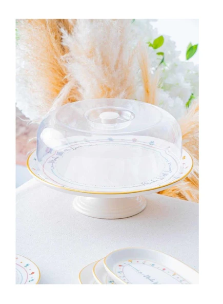 Acar HCA-7733 Livaldi Ayaklı Kek Fanusu 30 cm - 2