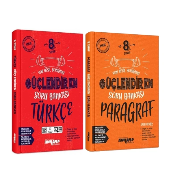 Ankara Yayıncılık 8.Sınıf Türkçe ve Paragraf Soru Bankası Seti 2 Kitap ürün görseli