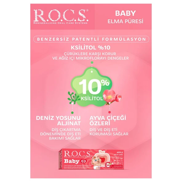 R.o.c.s Baby 0-3 Yaş Elma Püresi Diş Macunu 35ml - 2