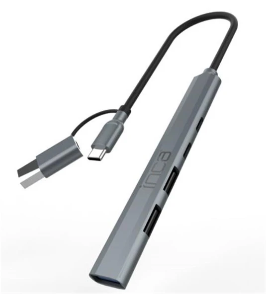 Inca IUTP-06TX 4 USB 3.0 + 2x USB 2.0 + Type-C + PD 100W   Çoklayıcı - Resim 2