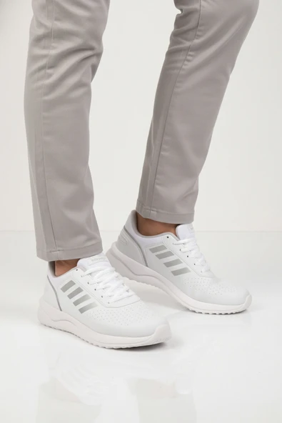 Walkway Beyaz Bağcıklı Hafif Esnek Erkek Spor Ayakkabı Nereus M