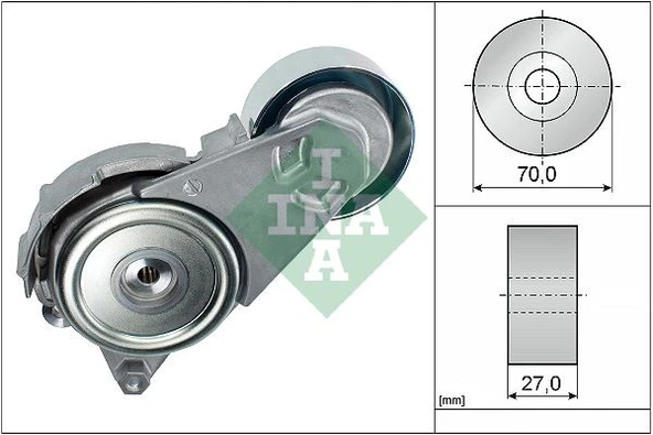 INA 534040810 ALTERNATÖR GERGİ RULMANI KÜTÜKLÜ TOYOTA AURIS COROLLA 1.4L 1NDTV NDE150 NDE180 6 vites 10-18 / YARIS 1.4L 1NDTV D-4D NLP130 6 vites 10-> 1662033020-1662033021-1662033040 ürün görseli 1