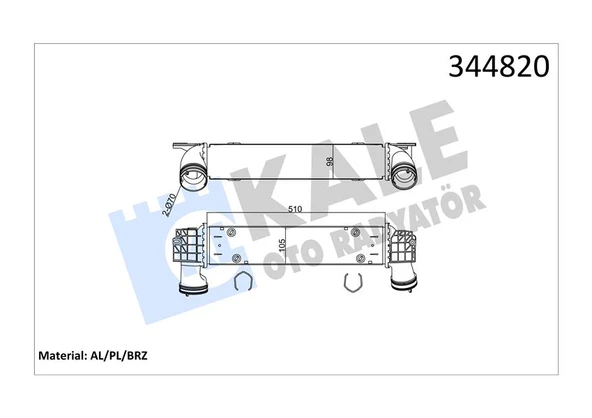 KALE 344820 TURBOSARJ RADYATORU BMW N47 E81 E82 E87 E88 E90 E91 E92 E93 E84 17517798788 ürün görseli 1