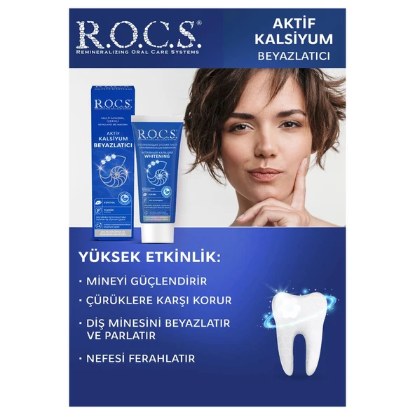 R.o.c.s Aktif Kalsiyum Beyazlatıcı Diş Macunu 94gr - 3