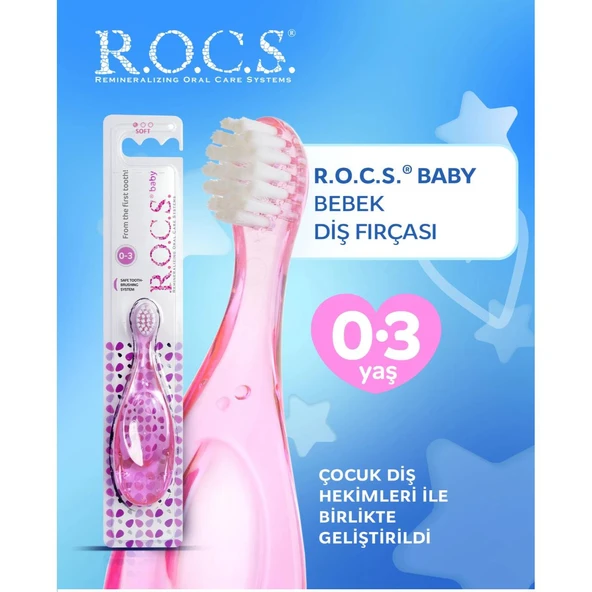 R.o.c.s Baby 0-3 Yaş Bebek Diş Fırçası Pembe