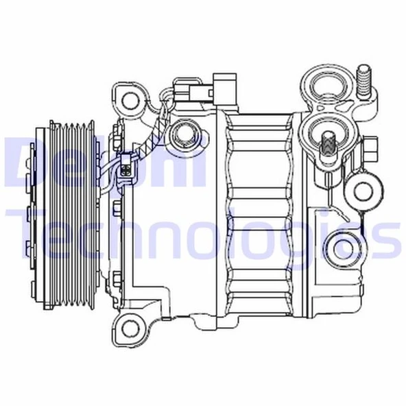 DELPHI CS20512 KLIMA KOMPRESORU FORD FOCUS III 11> 1.6 TDCI MONDEO IV 07>14 1.6 TDCI VOLVO V60 I 10> V40 10> V50 10> S60 II 10> S40 II 10> C30 10> 1.6D D 4162 T AM5N19D629AA-1722070-36001128 ürün görseli 1