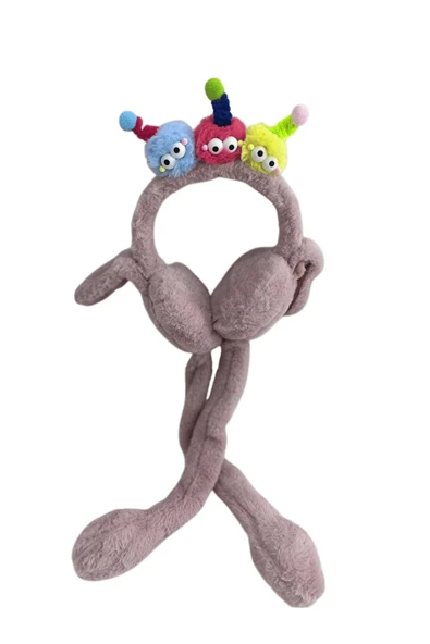 Recos Çocuk Peluş Figürlü Oynar Kulaklı Hareketli Sesli Kışlık Kulaklık RCS.TRL.CRNK.2025