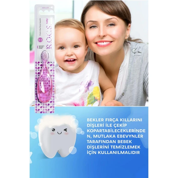 R.o.c.s Baby 0-3 Yaş Bebek Diş Fırçası Pembe - 4