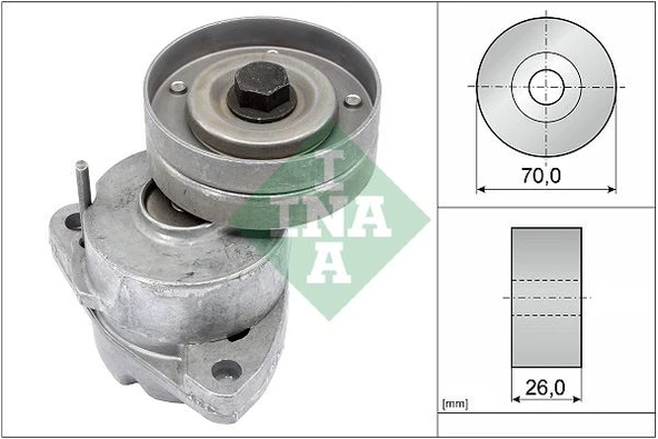 INA 534011820 ALTERNATÖR GERGİ RULMANI KÜTÜKLÜ ASTRA F-G-H-VECTRA A-B-CORSA B-COMBO-ZAFIRA-1.4- 1.6i-1.8i-2.0i 16V 24412292-6340532-1340541-90500229 ürün görseli 1