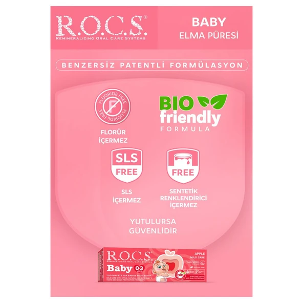 R.o.c.s Baby 0-3 Yaş Elma Püresi Diş Macunu 35ml - 4