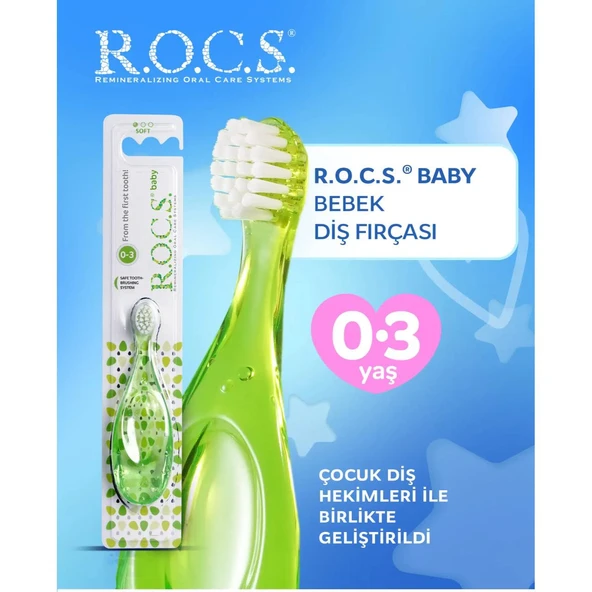 R.o.c.s Baby 0-3 Yaş Bebek Diş Fırçası Yeşil