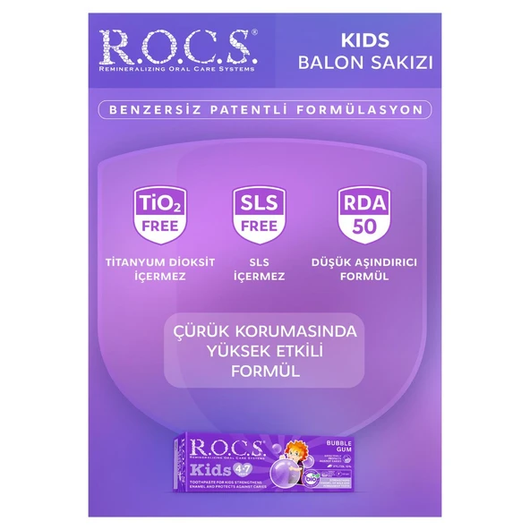 R.o.c.s Kids 4-7 Yaş Balon Sakızı Diş Macunu 45g - 4