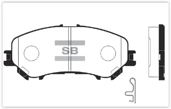 SANGSIN SP1715 ÖN BALATA RENAULT KADJAR 15> KOLEOS II 15> NISSAN QASHQAI J11 13> X TRAIL III 14> 410604EA0A-D10604CA0A-410601596R ürün görseli 1