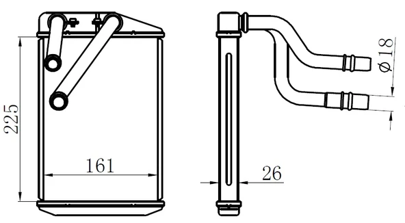 ORIS KFI004026 KALORİFER RADYATÖRÜ PEUGEOT BOXER III CITROEN JUMPER FIAT DUCATO III 06> 230X163X26 6448.R0-77364073 ürün görseli 1