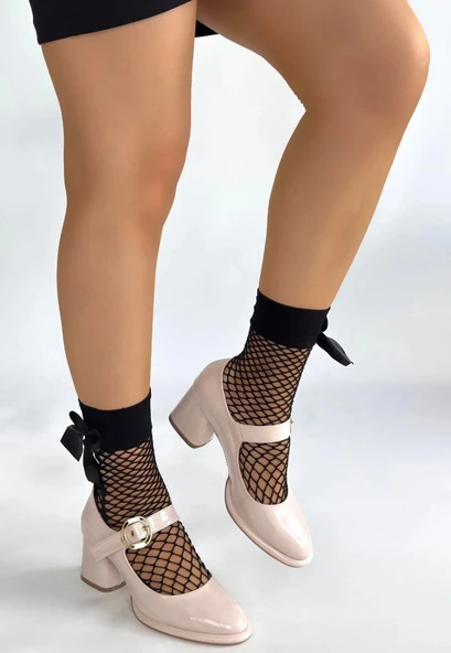 BİÇOMİ Weys Bej Rugan Topuklu Ayakkabı - Resim 2