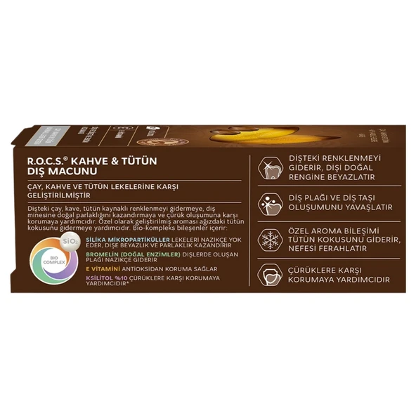 R.o.c.s Kahve & Tütün Lekelere Karşı Diş Macunu 60ml - 8