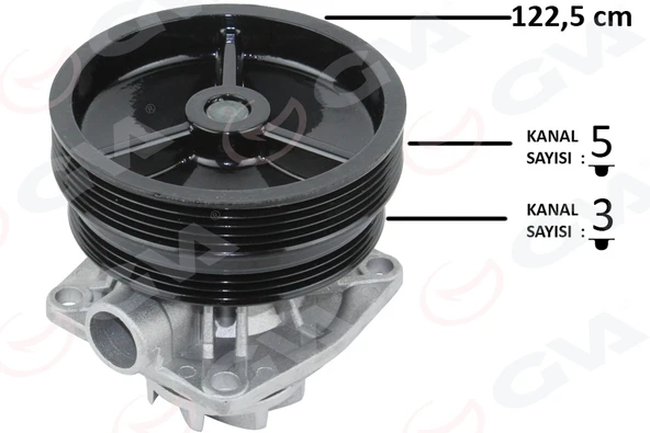 GVA 5225120 DEVİRDAİM BRAVO-BRAVA 96-01 DOBLO 01>MAREA 99-02 PALIO 96> 1.6 16V 46444355-46400058 ürün görseli 1