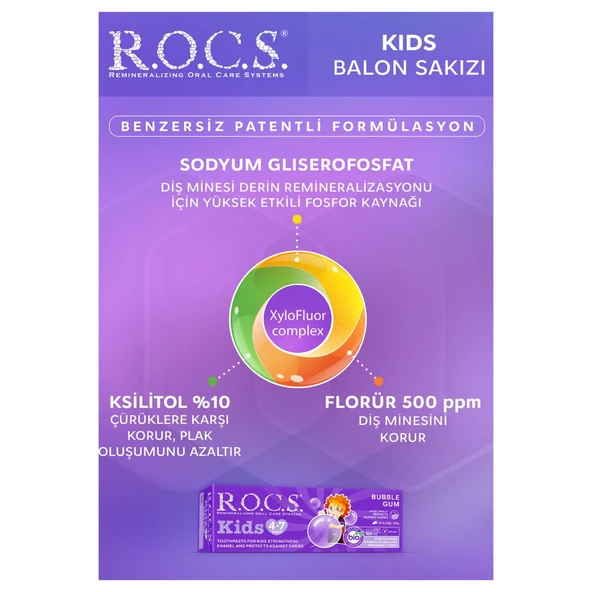 R.o.c.s Kids 4-7 Yaş Balon Sakızı Diş Macunu 45g - 2