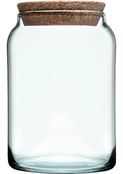 43583 Mantar Kapaklı Cam Kavanoz 860 cc Yeşil Renkli 6 adet - Resim 2