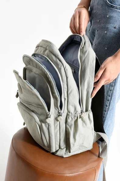 Bolsas Kadın Okul Sırt Çanta Gri 1087 - Resim 3