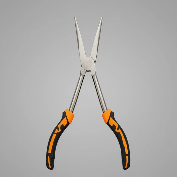 Uzun Düz Kargaburun Pense 11 İnç Profesyonel İnce Uçlu El Aleti Elektrikçi Hobi Atölye Kullanımı - Resim 6