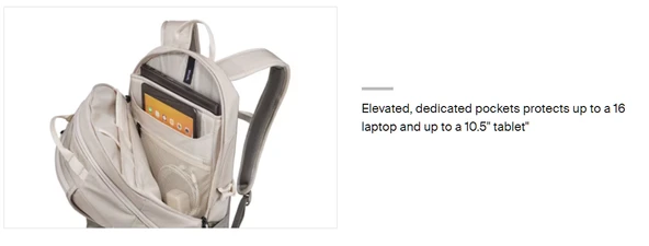 Thule Enroute 26L Pelican-Vetiver Notebook Sırt Çantası - Outlet - Resim 5