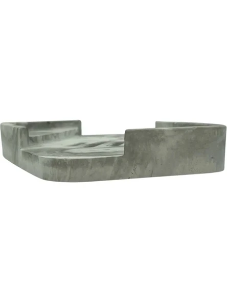 Mermer Desenli Su Giderli Katı Sabunluk | Dayanıklı Beton Katı Sabun Kabı ve Standı - Resim 4