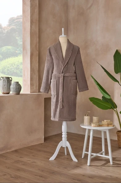 Özdilek Colourist Toprak S/M Beden Şalyaka Tek Bornoz