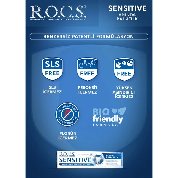 R.o.c.s Sensitive Relief Hassasiyete Karşı Florürsüz Diş Macunu 75ml - 4