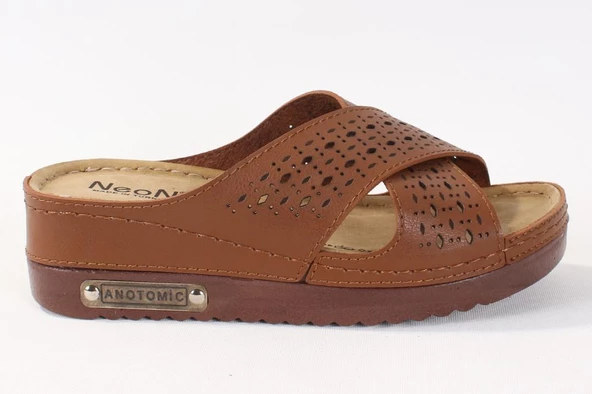 Dagoster DZA37-3025 Taba Günlük Ortopedik Kadın Terlik - 2