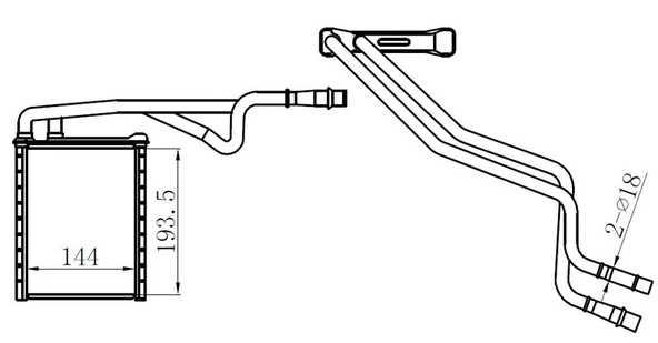 ORIS KFR082026 KALORIFER RADYATORU BRAZİNG COURIER 14> ECOSPORT 1.6TDCI 13<17 B-MAX 1.0 ECOBOOST 1.5 1.6TDCI 12>15 AV11 18B539 AA-AV11 18B539 CA- ürün görseli 1