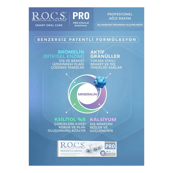 R.o.c.s Pro Ortho&Brackets Ortodonti Diş Macunu 74gr - 3