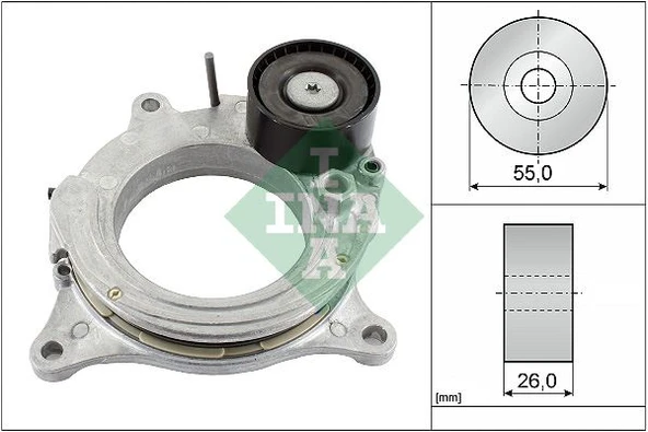 INA 534069210 KAYIS GERGI RULMANI BMW B37 B57 N47 F20 G30 G11 G14 G01 G02 G07 KUTUKLU 11288579118 ürün görseli 1