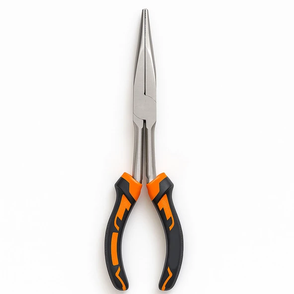 Uzun Düz Kargaburun Pense 11 İnç Profesyonel İnce Uçlu El Aleti Elektrikçi Hobi Atölye Kullanımı - Resim 3