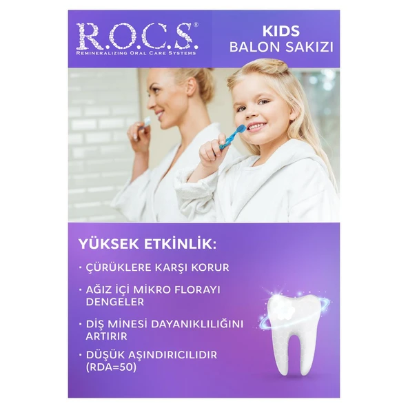 R.o.c.s Kids 4-7 Yaş Balon Sakızı Diş Macunu 45g - 3