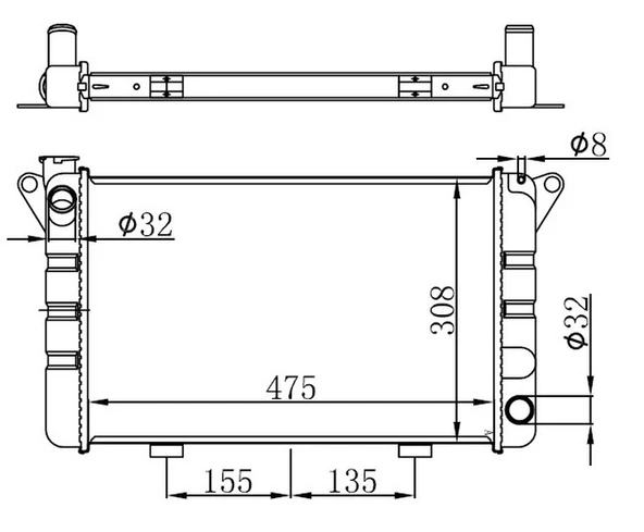ORIS BRN057026 RADYATOR BRAZİNG MT 475X308X26 12 7702189027-7700571627-7702188783 ürün görseli 1